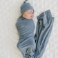 Dusty Blue Bamboo Newborn Knot Hat