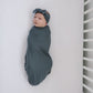 Charcoal Bamboo Head Wrap