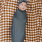 Charcoal Bamboo Hat OR Head Wrap Set