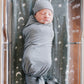 Dusty Blue Bamboo Newborn Knot Hat
