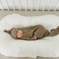 Cocoa Organic Ribbed Newborn Knot Hat
