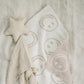 Smiley Taupe Plush Blanket