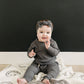 Charcoal Smiley Plush Blanket