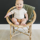 Vanilla Organic Cotton Ribbed Snap Bodysuit