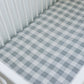 Coastal Plaid Muslin Crib Sheet