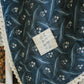 Navy Berry + Cream Berry Lace Muslin Quilt