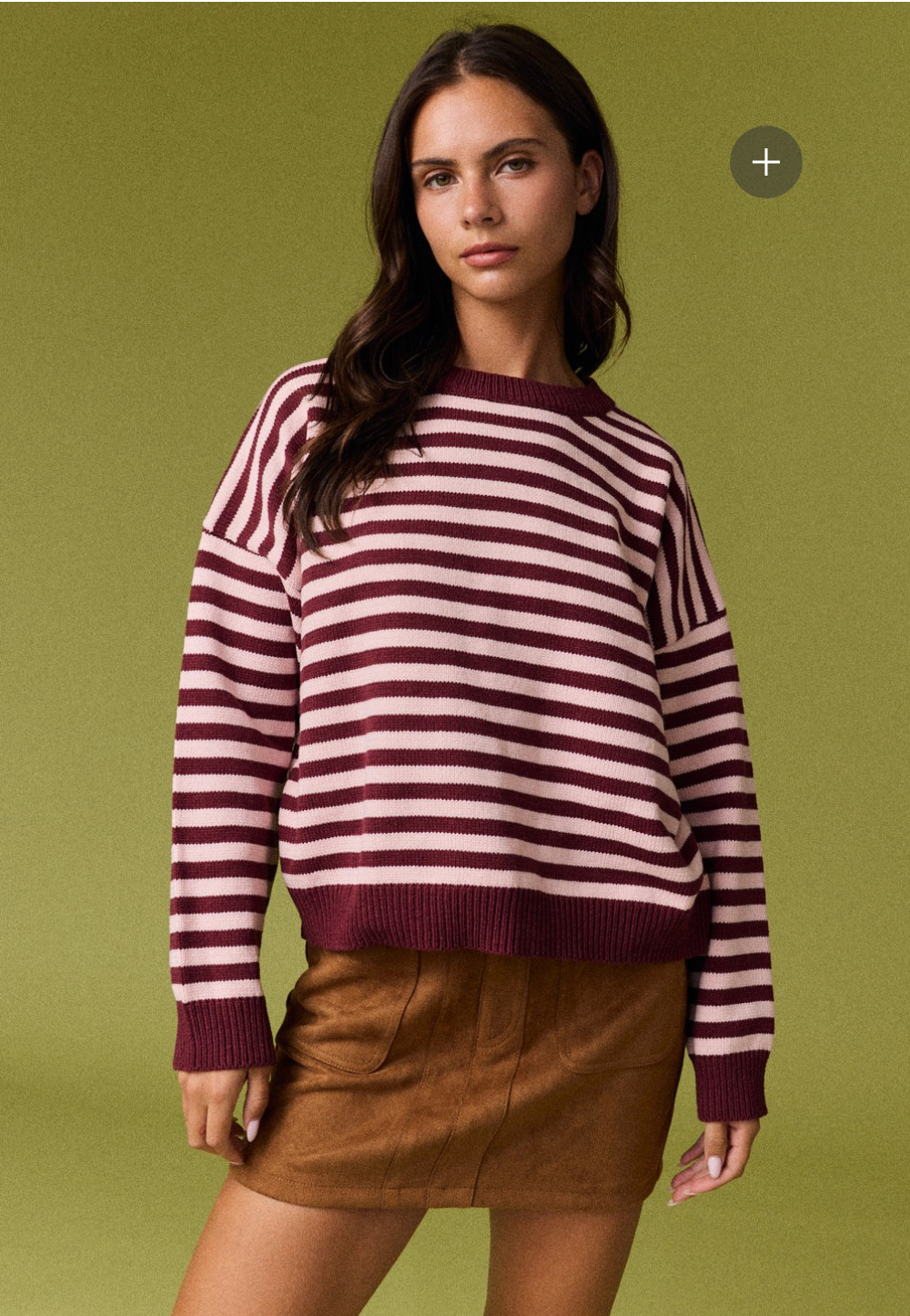 Striped Burgundy & Pink Sweater