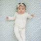 Blue Blossom Muslin Crib Sheet