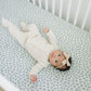 Blue Blossom Muslin Crib Sheet