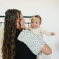 Blue Blossom Muslin Burp Cloth