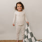 Taupe Stripe Ribbed Bamboo Cozy Set