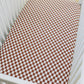 Rust Checkered Bamboo Ribbed Stretch Crib Sheet