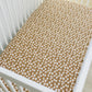 Mustard Floral Bamboo Stretch Crib Sheet