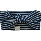 Navy Stripes Ribbed Bamboo Head Wrap