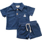 Navy Terry Cloth Set