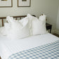 Dusty Blue Gingham Twin Muslin Quilt