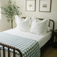 Dusty Blue Gingham Twin Muslin Quilt