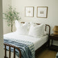 Dusty Blue Gingham Twin Muslin Quilt