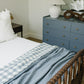 Dusty Blue Gingham Twin Muslin Quilt