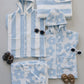 Seaside Stripe Zip-Up Organic Cotton Beach Poncho
