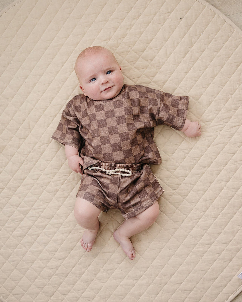 Shorts Set | Espresso Checkered