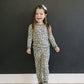 Dark Green Daisy Ribbed Bamboo Cozy Set