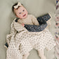 Navy Berry + Cream Berry Lace Muslin Quilt