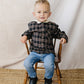 Dark Plaid Hooded Button Up Shirt