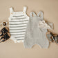 Heather Grey Pocket Knit Overalls
