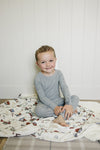 Construction Trucks Ribbed Bamboo Fleece Quilt