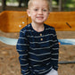 Navy Stripe Long Sleeve Tee