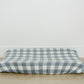 Dusty Blue Gingham Muslin Changing Pad Cover