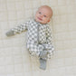 Light Green Checkered Bamboo Zipper