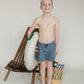 Navy Gingham Swim Shorts