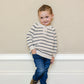 Stripe Button Knit Sweater
