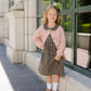 Pink Pointelle Button Down Cardigan