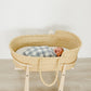 Dusty Blue Gingham Muslin Swaddle Blanket