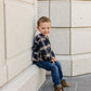 Plaid Hooded Button Up Shirt