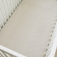Taupe Stripe Muslin Crib Sheet