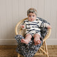 Navy Stripe Knit Shorts