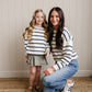 Navy Stripe Knit Sweater