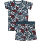 Americana Floral Ribbed Bamboo Cozy Short Set