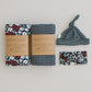 Americana Floral Ribbed Bamboo Head Wrap
