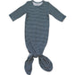 Navy Stripes Bamboo Knot Gown