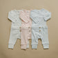 Blue Pointelle Layette Set