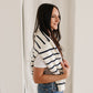 Navy Stripe Adult Knit Sweater