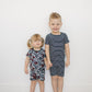 Americana Floral Ribbed Bamboo Cozy Short Set
