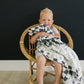 Charcoal Checkered + Summit Muslin Quilt