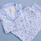 Bamboo Women's Pajamas| Blue Flowers