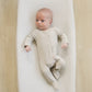 Taupe Stripe Muslin Changing Pad Cover